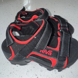 Teva Kids Black and Red Adventure Sandals